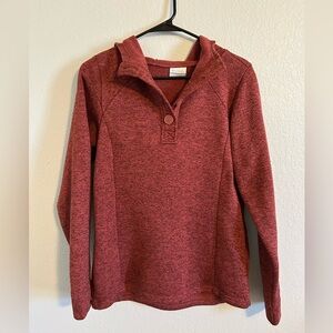 EUC Columbia Women’s Sweater Weather Pullover (S, Maroon Red Burgundy)
